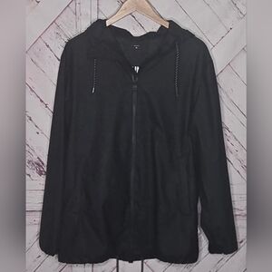 RAINS Storm Breaker Black Hooded Jacket